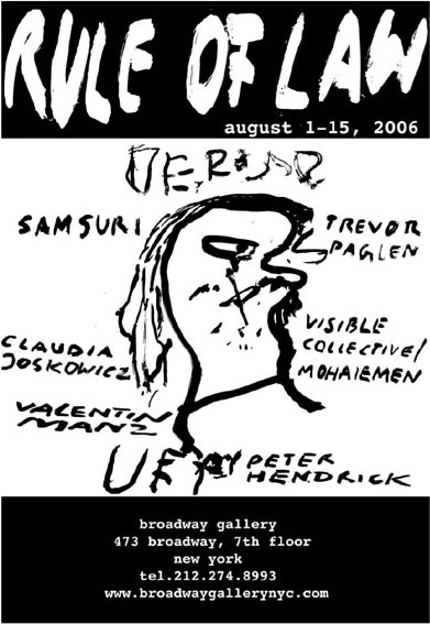 Poster for Rule of Law, curated by Valentin Manz, 2006